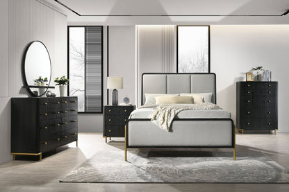 Arini Bedroom Set Black and Natural
