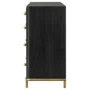 Cómoda Arini de 8 cajones negra