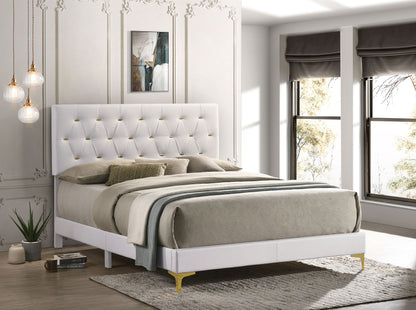 Kendall Upholstered Queen Panel Bed White