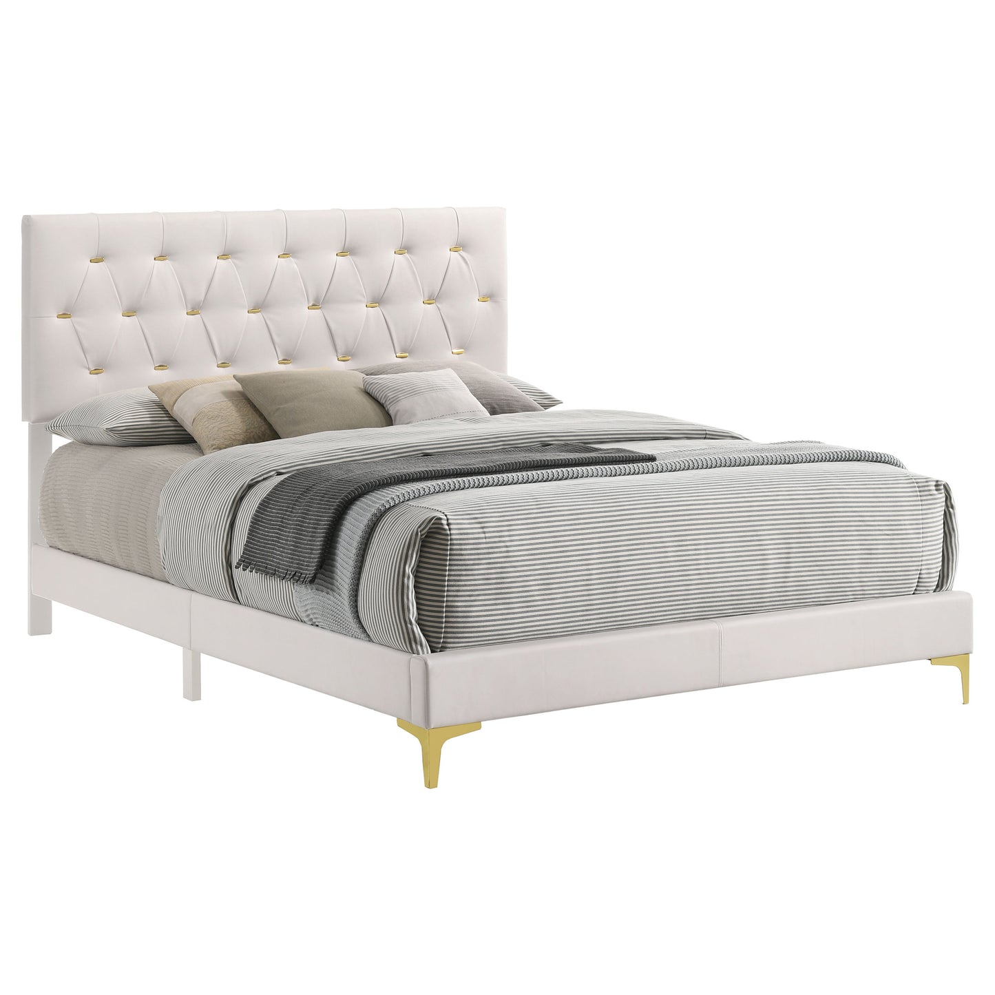 Kendall Upholstered Queen Panel Bed White
