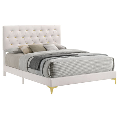Kendall Upholstered Queen Panel Bed White