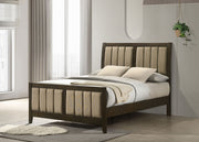 Wilkes 51-inch Upholstered  Bed Dark Cocoa