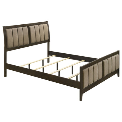 Wilkes 51-inch Upholstered  Bed Dark Cocoa