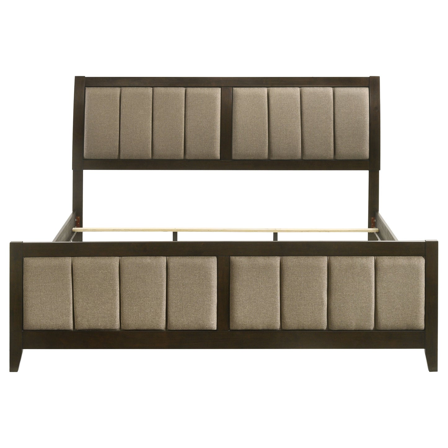 Wilkes 51-inch Upholstered  Bed Dark Cocoa