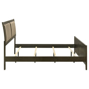 Wilkes 51-inch Upholstered  Bed Dark Cocoa