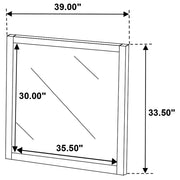 Wilkes Dresser Mirror Dark Cocoa