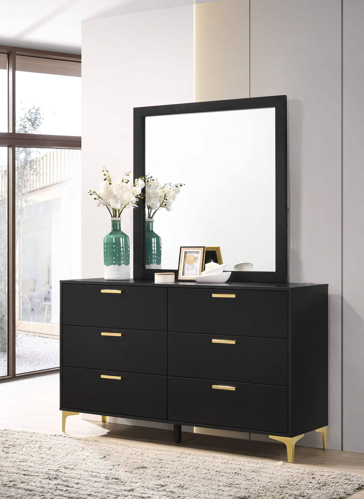 Kendall 6-drawer Dresser Black