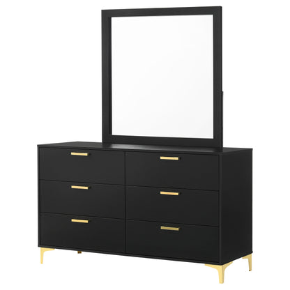 Kendall 6-drawer Dresser Black