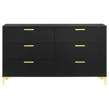 Kendall 6-drawer Dresser Black