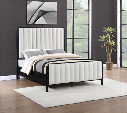 Cama tapizada Brookmead de 60 pulgadas, color negro