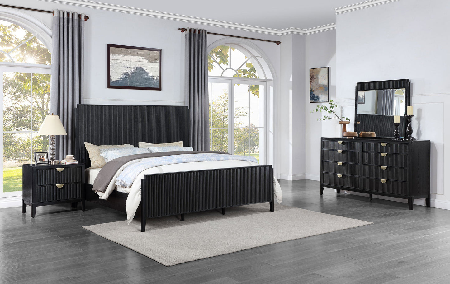 Conjunto de dormitorio Brookmead negro