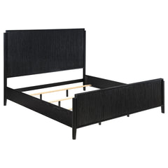 Cama Brookmead con paneles de madera negros