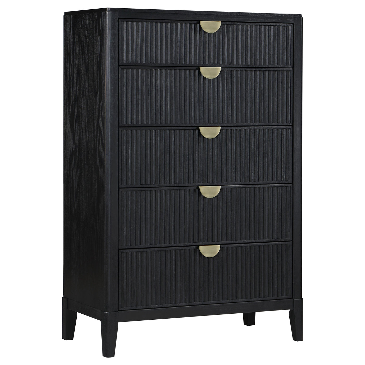 Cómoda de dormitorio Brookmead de 5 cajones, color negro