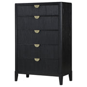 Cómoda de dormitorio Brookmead de 5 cajones, color negro