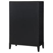 Cómoda de dormitorio Brookmead de 5 cajones, color negro