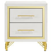 Conjunto de dormitorio Lucia beige y blanco