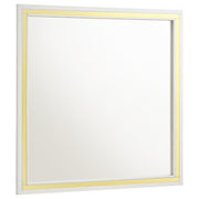 Conjunto de dormitorio Lucia beige y blanco