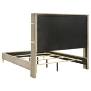 Cama Lucia de 61 pulgadas con respaldo alto tapizado en beige