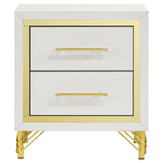 Lucia 2-drawer Nightstand Bedside Table Black