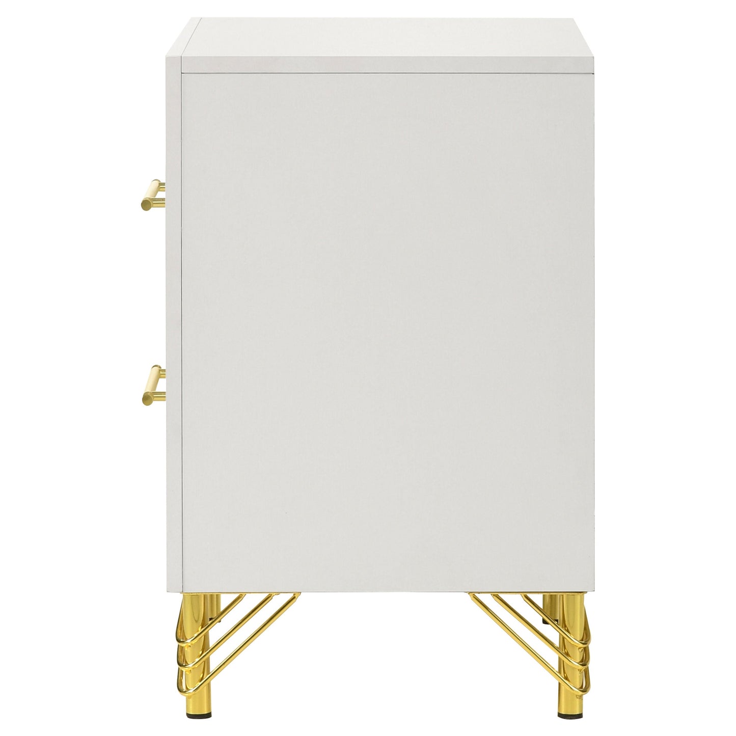 Lucia 2-drawer Nightstand Bedside Table Black