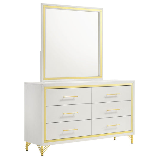 Lucia 6-drawer Dresser Cabinet White