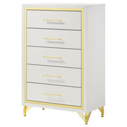 Lucia 5-drawer Bedroom Chest of Drawers Black