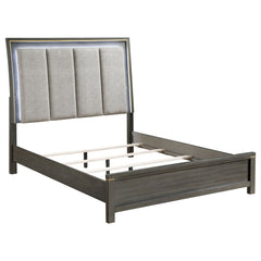 Kieran Wood California King LED Panel Bed Grey