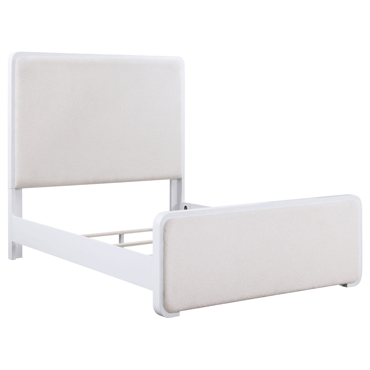 Anastasia Upholstered Panel Bed Pearl White