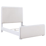 Anastasia Upholstered Panel Bed Pearl White