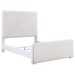 Anastasia Upholstered Panel Bed Pearl White
