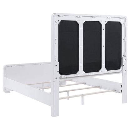 Anastasia Upholstered Panel Bed Pearl White