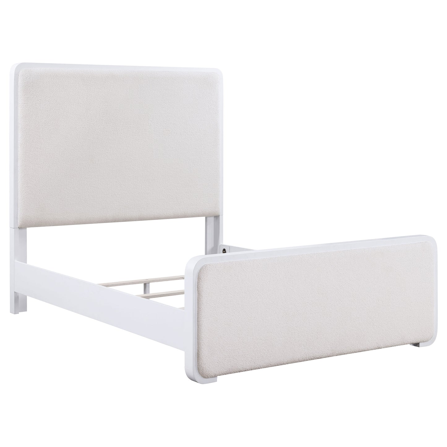 Anastasia Upholstered Panel Bed Pearl White