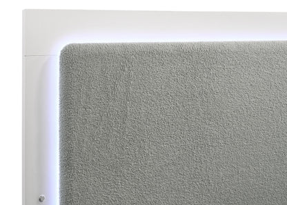 Caraway Wood LED Panel Bed