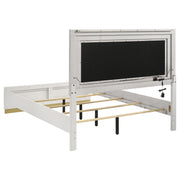Caraway Wood LED Panel Bed