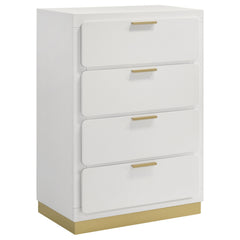 Cómoda de dormitorio Caraway de 4 cajones, color negro