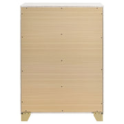Cómoda de dormitorio Caraway de 4 cajones, color negro