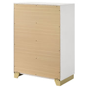 Cómoda de dormitorio Caraway de 4 cajones, color negro