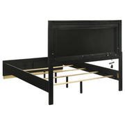 Caraway Wood LED Panel Bed