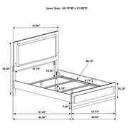 Caraway Wood LED Panel Bed
