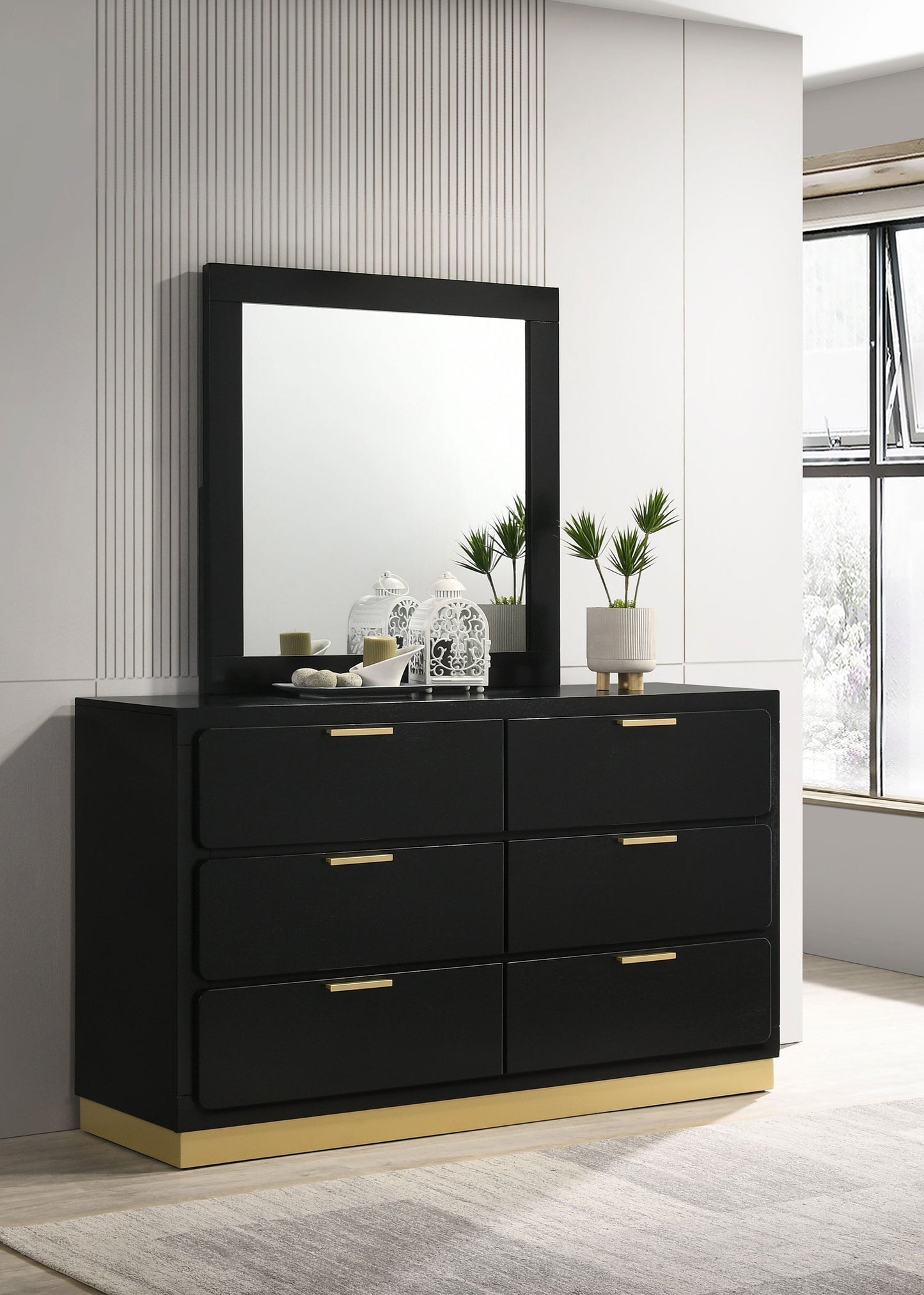 Caraway 6-drawer Dresser Black