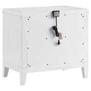 Juego de dormitorio Marielle Cal King en blanco desgastado