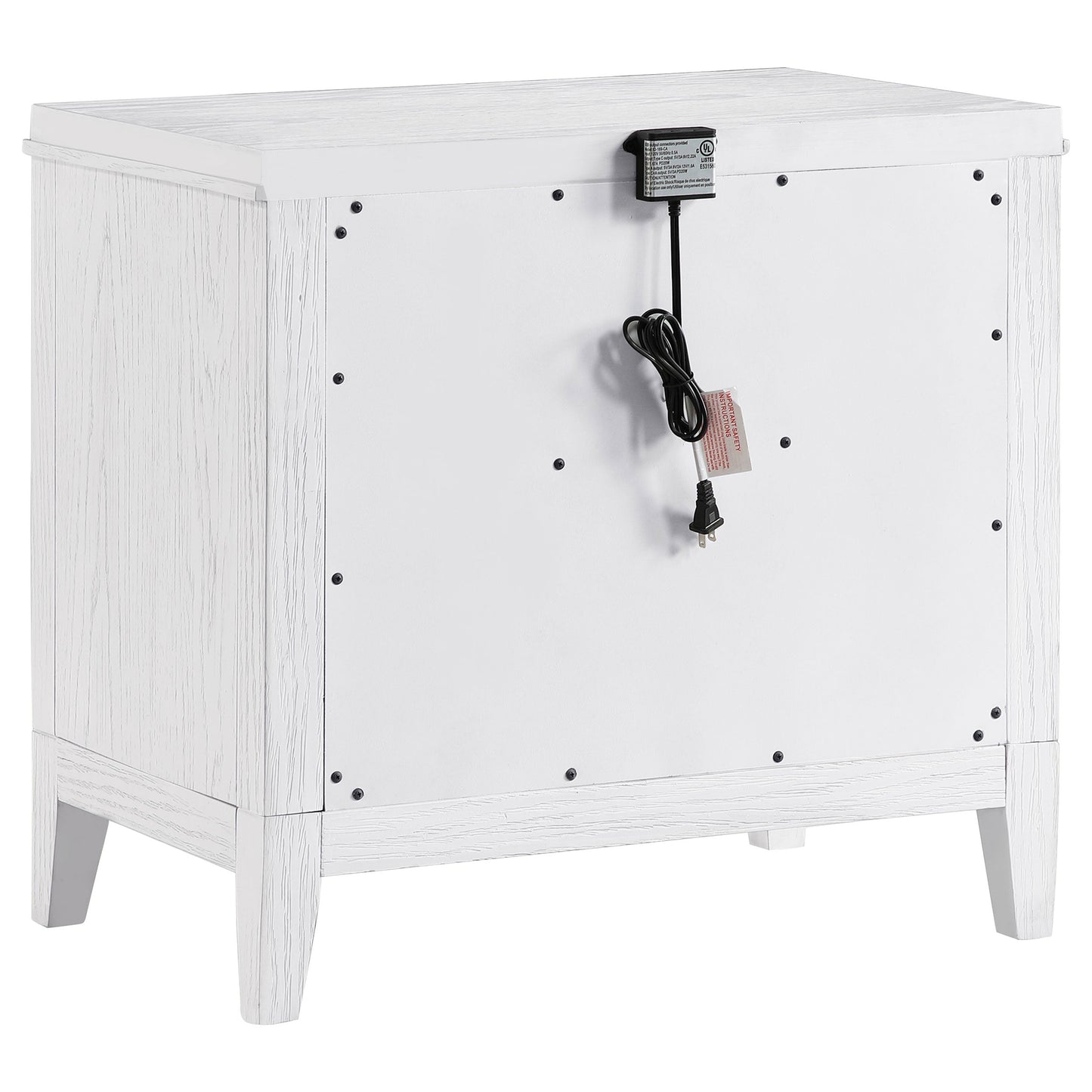 Marielle Cal King Bedroom Set Distressed White
