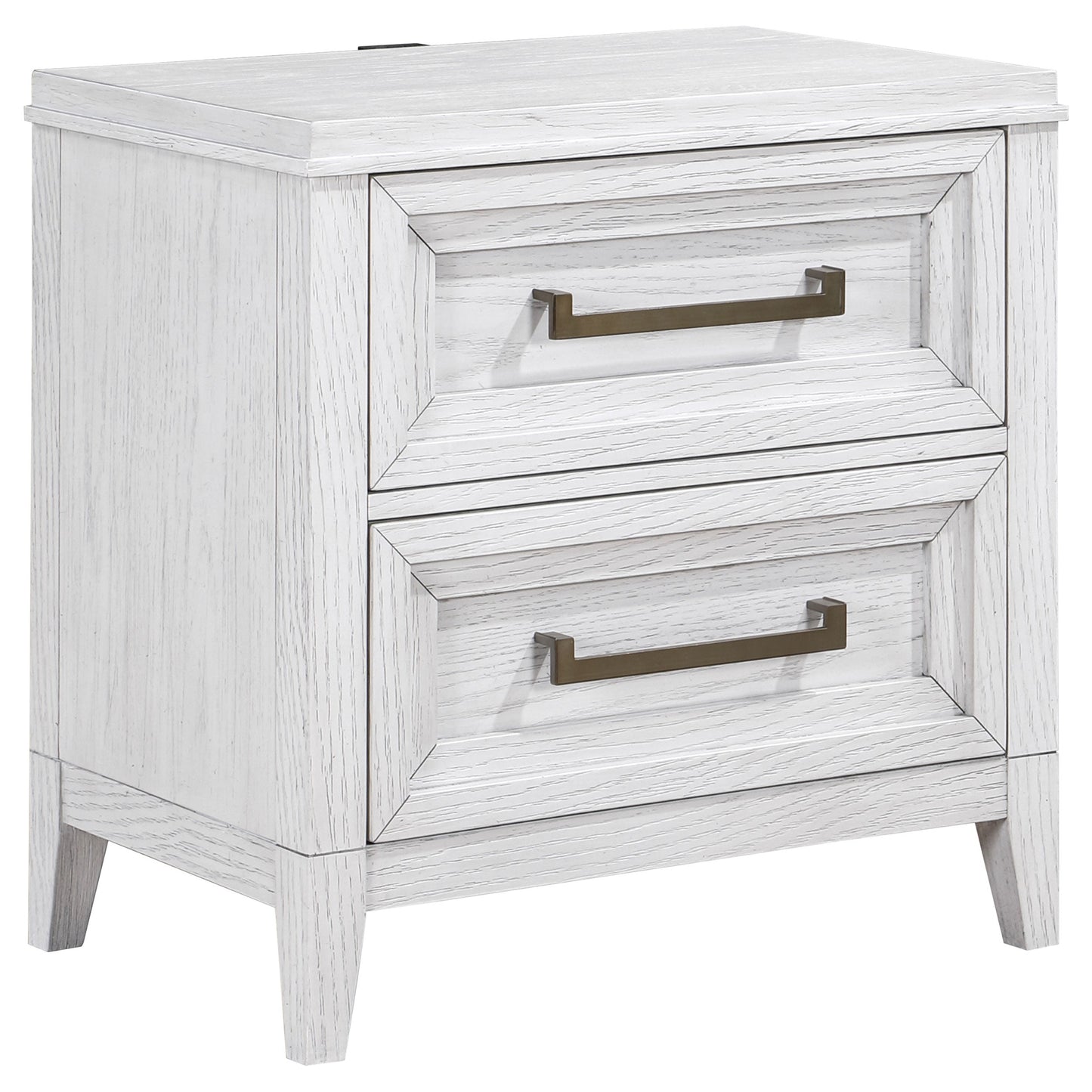 Marielle Cal King Bedroom Set Distressed White