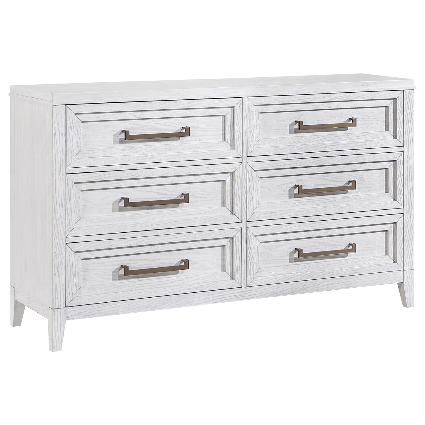 Marielle Cal King Bedroom Set Distressed White