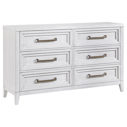 Marielle Cal King Bedroom Set Distressed White