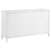 Juego de dormitorio Marielle Cal King en blanco desgastado