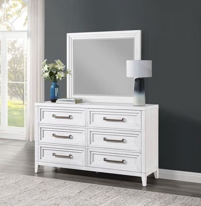 Marielle 6-drawer Bedroom Dresser Distressed White