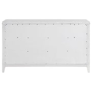 Cómoda Marielle de 6 cajones en blanco desgastado