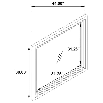Marielle Dresser Mirror Distressed White