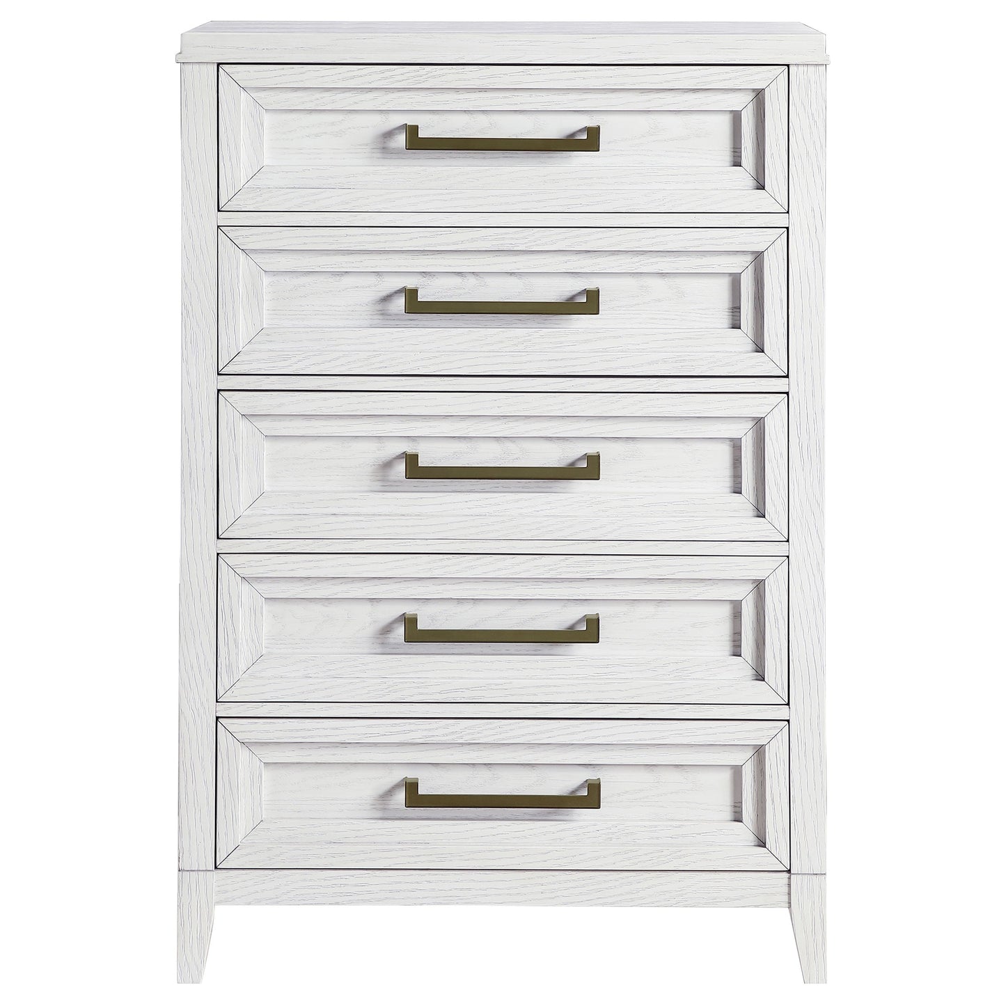 Marielle Distressed White 5-Drawer Chest